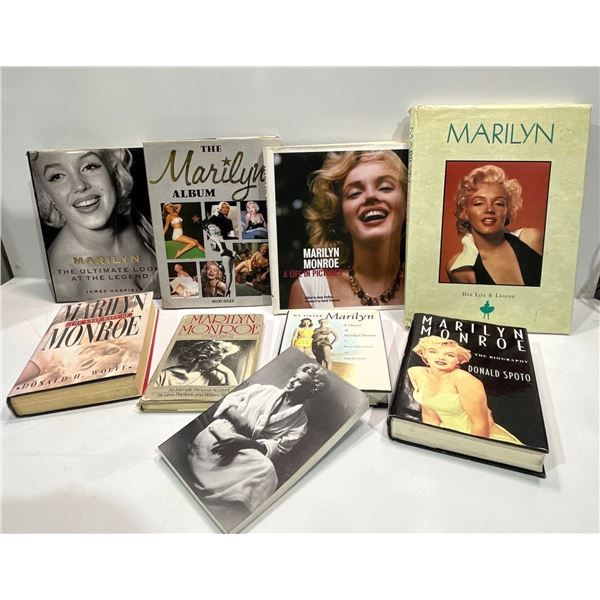 Collection of Marilyn Monroe Books  see photo for titles