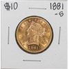 Image 1 : 1881-S $10 Liberty Head Eagle Gold Coin