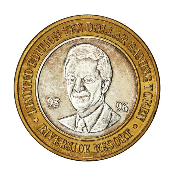 .999 Silver Gold Riverside Casino Laughlin, NV $10 Limited Edition Gaming Token