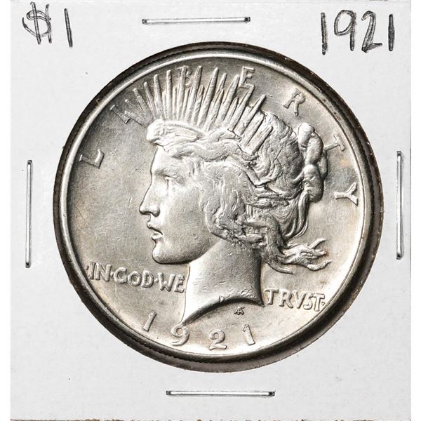1921 High Relief $1 Peace Silver Dollar Coin
