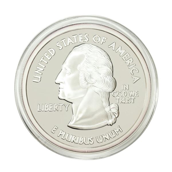 1999-2008 Proof 1/4 lbs. .999 Fine Silver U.S. Statehood Commemorative Quarter Round