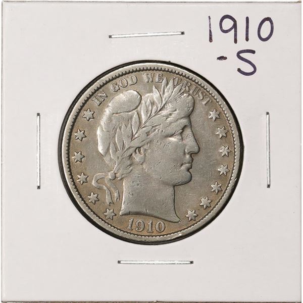 1910-S Barber Half Dollar Coin