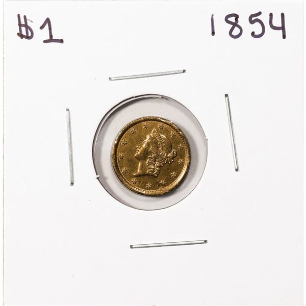 1854 Type 1 $1 Liberty Head Gold Dollar Coin
