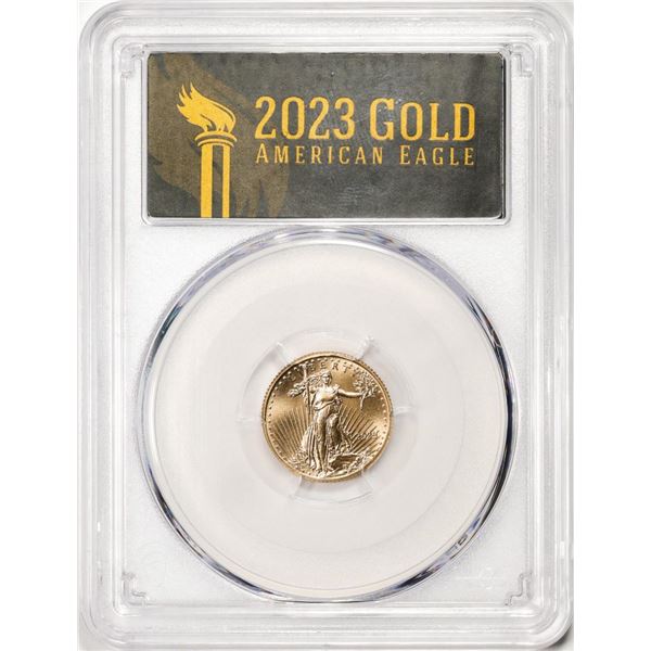 2023 $5 American Gold Eagle Coin PCGS MS70 First Day of Issue