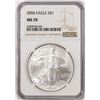 Image 1 : 2006 $1 American Silver Eagle Coin NGC MS70