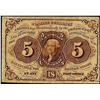 Image 1 : July 17, 1862 First Issue Five Cents Fractional Currency Note