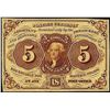 Image 1 : 1862 First Issue Five Cents Fractional Currency Note