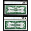 Image 2 : Lot of (2) Consecutive 1923 $1 Silver Certificate Notes PCGS Choice Uncirculated 64