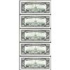 Image 2 : Lot of (5) 1990 $50 Federal Reserve Notes Minor Offset Error