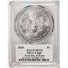 Image 2 : 2020 $1 American Silver Eagle Coin PCGS MS70 First Day Of Issue Cleveland Signature