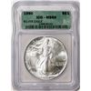 Image 1 : 1990 $1 American Silver Eagle Coin ICG MS69