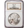 Image 1 : 1887 $1 Morgan Silver Dollar Coin NGC MS64