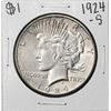 Image 1 : 1924-S $1 Peace Silver Dollar Coin