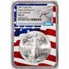 Image 1 : 2021 Type 2 $1 American Silver Eagle Coin NGC MS70 Early Releases Flag Core