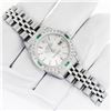 Image 4 : Rolex Ladies Stainless Steel Silver Index Emerald and Diamond Datejust Wristwatch