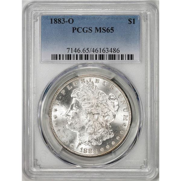 1883-O $1 Morgan Silver Dollar Coin PCGS MS65