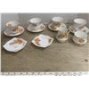 Image 1 : Prairie Lily China pieces 4 cups, saucers, cream, sugar, etc