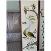 Image 2 : 2 pieces of beautiful,  vintage, gravel art with peacock and heron, in good condition