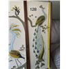 Image 3 : 2 pieces of beautiful,  vintage, gravel art with peacock and heron, in good condition