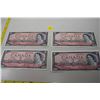 Image 1 : Four 1954 Canada $2.00 bank notes