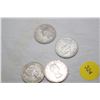 Image 2 : 1950, 1965, 1960, 1955 Canadian silver quarter dollars
