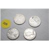 Image 2 : 1958, 195, 1965 X 2 Canada silver quarter dollars