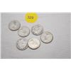 Image 2 : 1960, 1961, 1952, 1943, 1960, 1961 Canada silver dimes