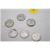 Image 2 : 1960, 1963, 1953, 1958, 1962, 1943 Canada silver dimes