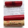 Image 1 : Canada Pennies, Uncirculated 3 Bank Rolls - 1970, 1971, 1972