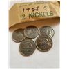 Image 4 : Canada 5 Cents Nickel Elizabeth II, 21 - 1953, 5 - 1955, 19 - 1956