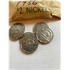 Image 7 : Canada 5 Cents Nickel Elizabeth II, 21 - 1953, 5 - 1955, 19 - 1956