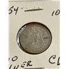 Image 3 : Canada 10 Cents Dime .800 Silver,  4 Coins, 1953, 1954, 1957, 1958