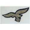 Image 2 : Germany – Nazi Third Reich. Luftwaffe eagle with swastika cloth measuring 3 ¾ inches X 1 ¾ inches.