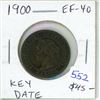 Image 1 : 1900 Canadian Victorian Large Cent. EF-40. Key Date.