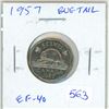 Image 1 : 1957 Bug Tail 5 Cents. There’s a small Die Chip on the end of the beaver’s tail that looks like a Bu