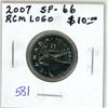 Image 1 : 2007 RCM Logo 25 Cents. First year of the Royal Canadian Mint Logo. Specimen-66. From a Specimen set