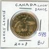 Image 1 : 2008 Loon Dance Loonie. RCM Logo with Olympic symbols. BU.