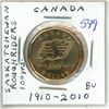 Image 1 : 1910 – 2010 Saskatchewan Roughriders Loonie. BU.