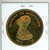 Image 2 : Chateau Maintenon/Madame de Maintenon 1635 – 1719 brass medal. BU.