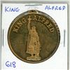Image 1 : King Alfred/City of Winchester brass medal. BU.