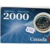 Image 1 : 2000 Achievement 25 Cents. Millennium Achievement 25 Cents housed in a credit card format. As issued