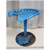 Image 4 : Blue painted, tractor seat stool - 18"H x 17"W
