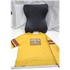 Image 1 : Med/Lrg Children's "Weird Doe" yellow bunnyhug sweater & Memory back pillow - both like new