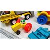 Image 3 : Collection of vintage toys - Playmobil dump truck, Fisher price firetruck, etc.