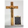 Image 1 : Large crucifix cross - 16"H & kindness metal sign