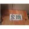 Image 1 : 1955 Passenger License Plate 92-090