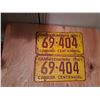 Image 1 : 1967 Passenger License Plate 69-404 (PAIR