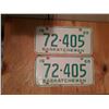 Image 1 : 1968 Passenger License Plate 72-405 (PAIR