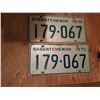 Image 1 : 1970 Passenger License Plate 179-067 (PAIR
