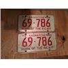 Image 1 : 1973 Passenger License Plate 69-786 (PAIR